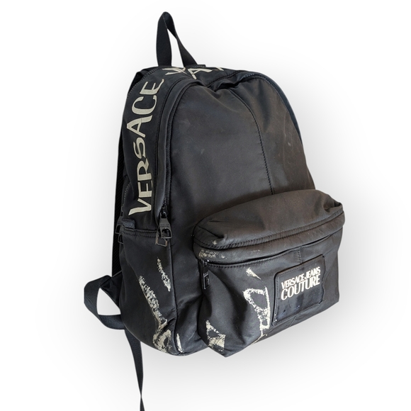 Versace Jeans Couture Black White Backpack